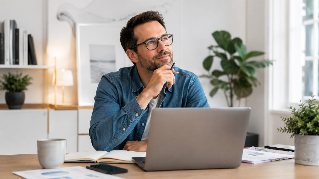 Consultant indépendant au téléphone en train de facturer les appels clients