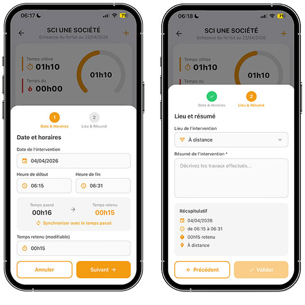 Traiter son premier appel avec GestTemps